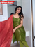 Mayilini Green Shimmer Kotta Spaghetti Kurti Set ( Set of 2 )