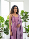 Mayilini Lilac Shimmer Kotta Spaghetti Kurti Set ( Set of 2 )