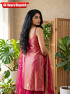Mayilini Pink Shimmer Kotta Spaghetti Kurti Set ( Set of 2 )