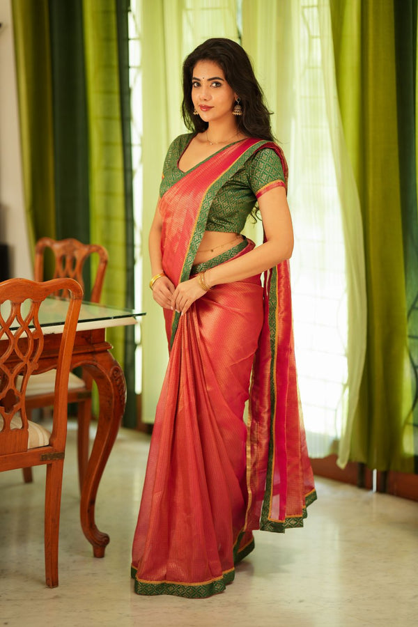 Mayilini Red Saree (Set of 2)