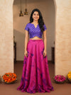Mira Pink Organza Croptop and Skirt (Set of 2)