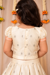 Nadhi Ivory with Orange Lehenga Mini (Set of 2)