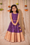 Nadhi Violet with Orange Lehenga Mini (Set of 2)