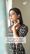 Black Fish Print Kurta (PR)