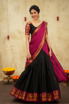 Tamizh Black Halfsaree (Set of 3 )