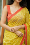 Tharagai Yellow Saree (Set of 2)