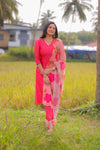 Rose Meadow Embroidered Chanderi A-Line Kurta Set With Dupatta (PR)