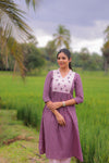 Purple Haze Embroidery A-line Kurta Set (PR)