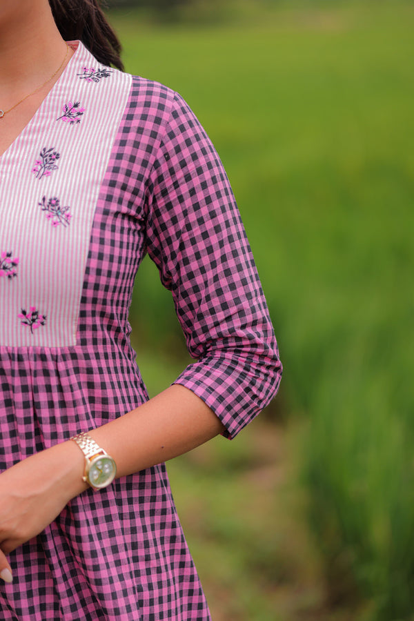 Purple Haze Embroidery A-line Kurta Set (PR)