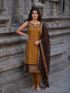 Vedika Mustard Chettinad Cotton Kurti Set ( Set of 2)