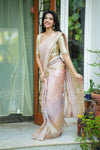 Yazhmozhi Peach Multicolour Saree (Set of 2)