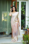 Yazhmozhi Peach Multicolour Saree (Set of 2)