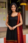 Charvi Black Narayanpet Spaghetti Kurti Set ( Set of 2 )