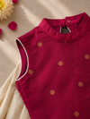 Karunya Ivory with Maroon Lehenga Mini