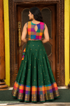 Thendral Green Sleeveless Croptop and Skirt ( Set of 2 )
