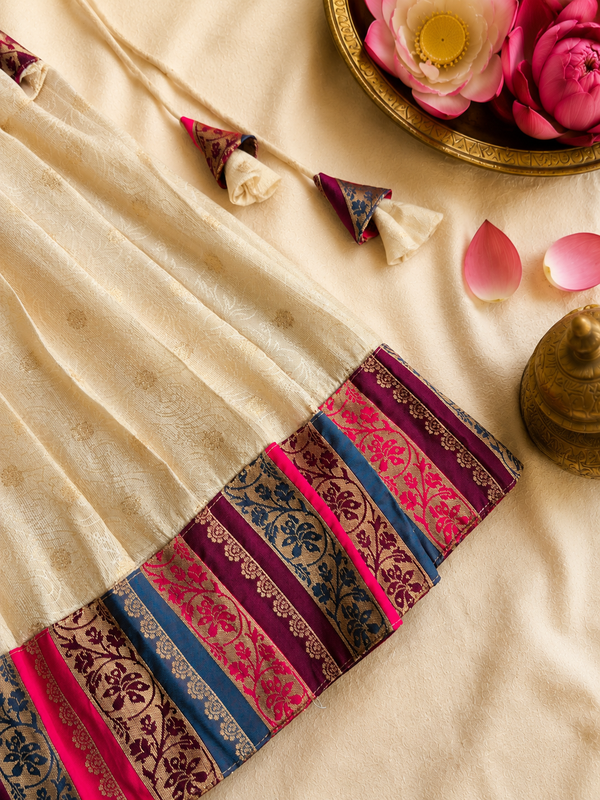 Aarika Ivory with Multicolor Lehenga Mini
