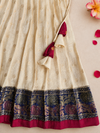 Karunya Ivory with Maroon Lehenga Mini