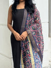Dharvi Black With Blue Patola Dupatta