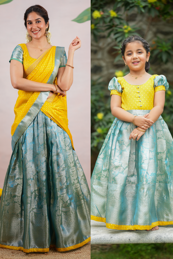 Nethra Aqua Blue Mom and Me