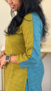 IMD - Agalya Olive Green & Teal Kurti Set