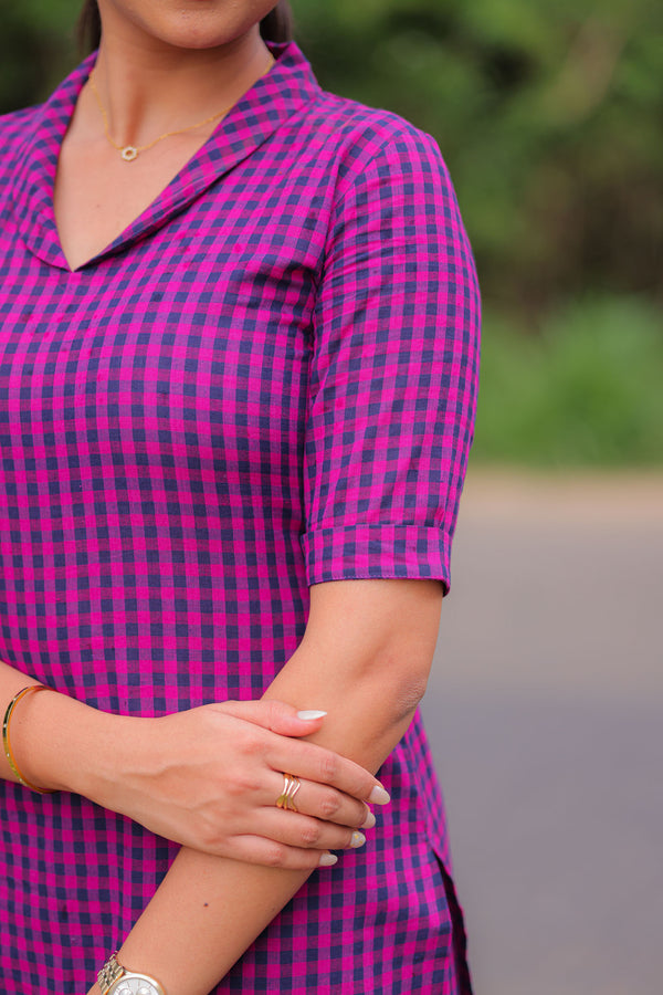 Violet Grape Notch Collar Co-ord Set (PR)