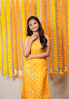 GRG - Yashodha Yellow Organza Brocade top (Kurti only) - XS only