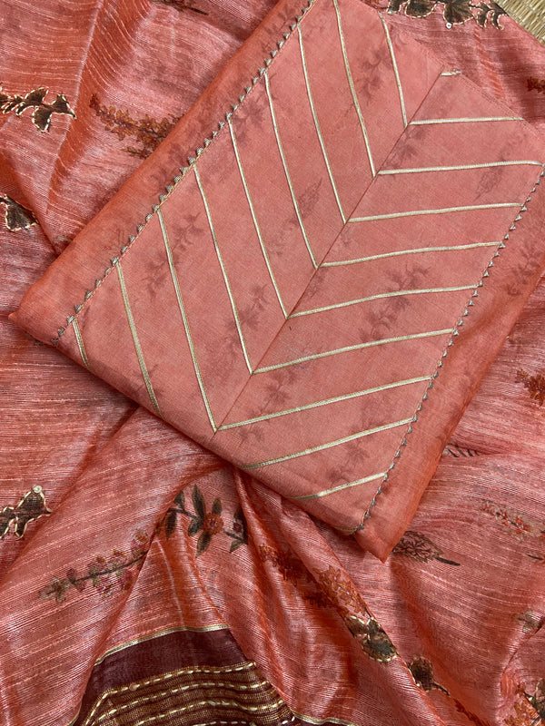 Chanderi Suit #orange