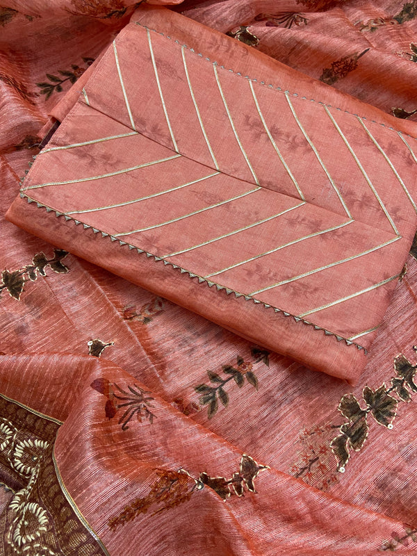 Chanderi Suit #orange