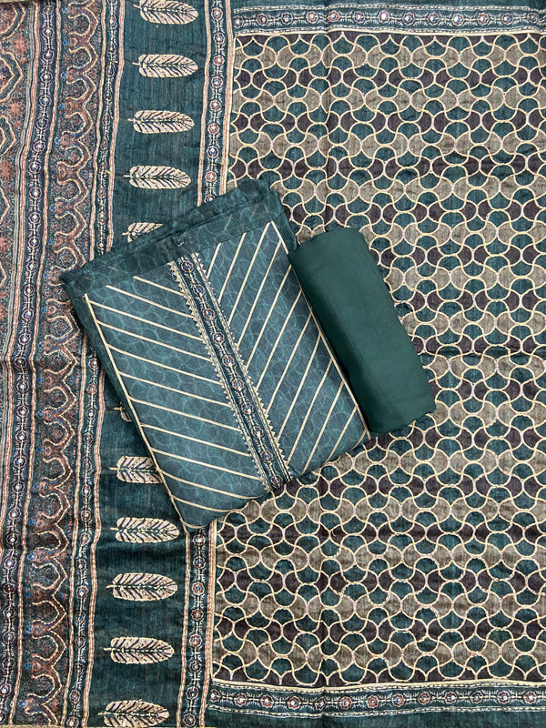 Chanderi Suit #darkgreen