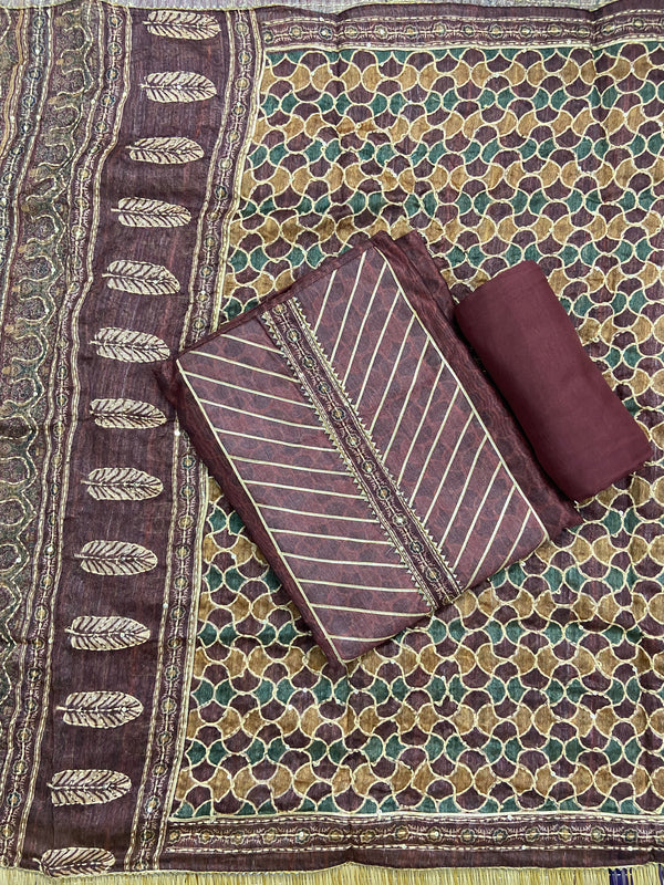 Chanderi Suit #Maroon