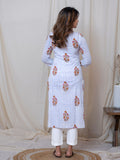 Blue Blossom Stripe Kurta (PR)