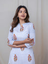 Blue Blossom Stripe Kurta (PR)