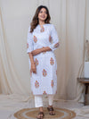 Blue Blossom Stripe Kurta (PR)