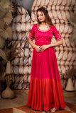 Rani Pink Ombre Anarkali Dress