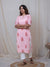 Pink Blossom Stripe Kurta (PR)