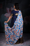 Blue Handloom Anarkali Dress with Dupatta (FW)