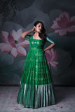 Green Organza Anarkali Dress(FW)