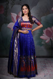 Blue Banaras Dress with Dupatta