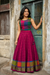 Thendral Magenta Sleeveless Croptop and Skirt (Set of 2 )
