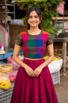 Thendral Magenta Croptop and Skirt (Set of 2 )