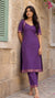 Venmathi Violet Mangalagiri Cotton Kurti Set (Set of 2)