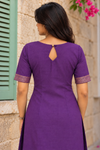 Venmathi Violet Mangalagiri Cotton Kurti Set (Set of 2)