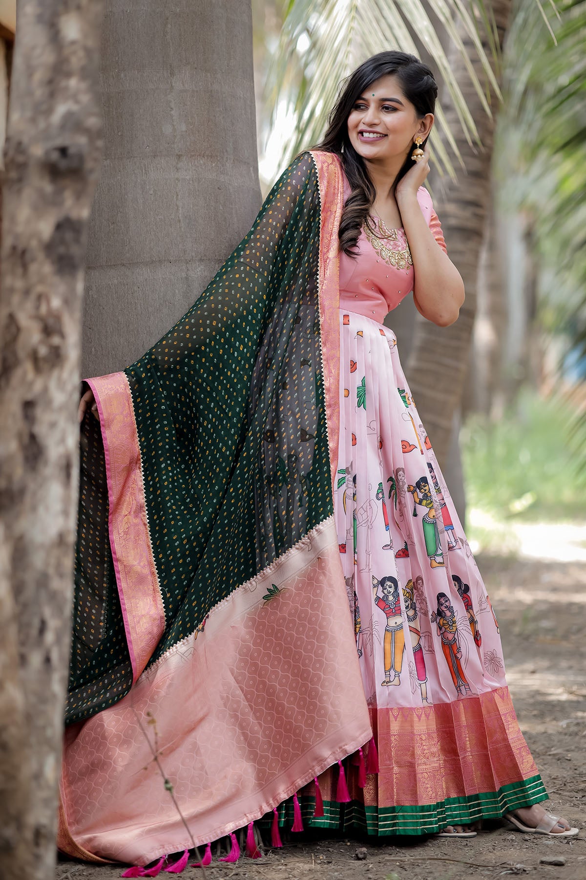 Crystal Pink Banarasi Dress (FW)