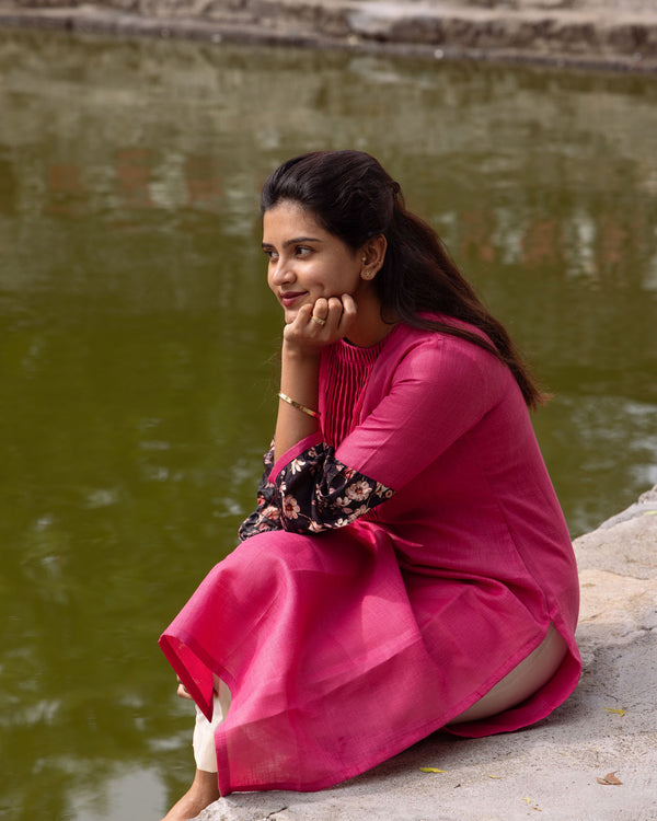 Crimson Charm pink Kurta (PR)