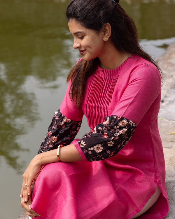 Crimson Charm pink Kurta (PR)