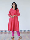 Tomato Tint Handloom A-line Kurta (PR)