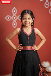 Tamizh Black Lehenga Mini (Set of 2)