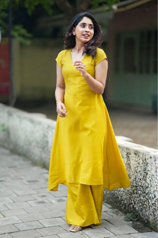 Nandhitha Yellow Kurta Set
