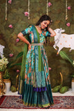 Teal Banarasi silk  Dress( FW )