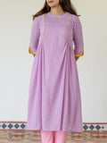 Lavender Lychee Handloom A-Line Kurta (PR)